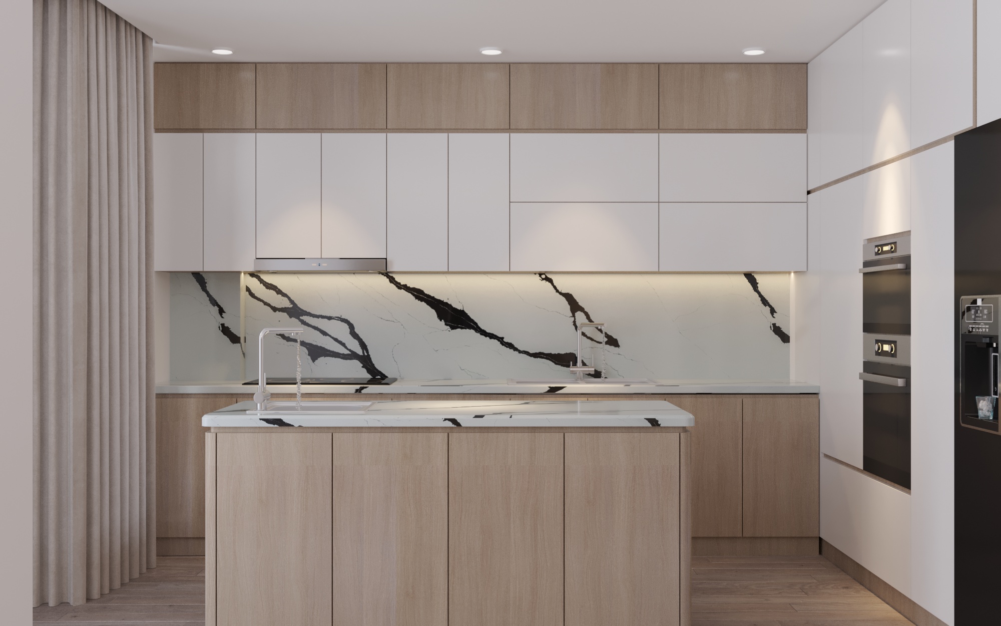 Calacatta Noir Quartz - Kitchen App